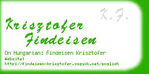 krisztofer findeisen business card